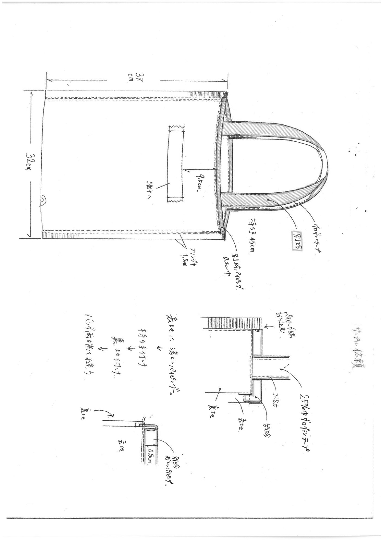 トートバッグ 指示書